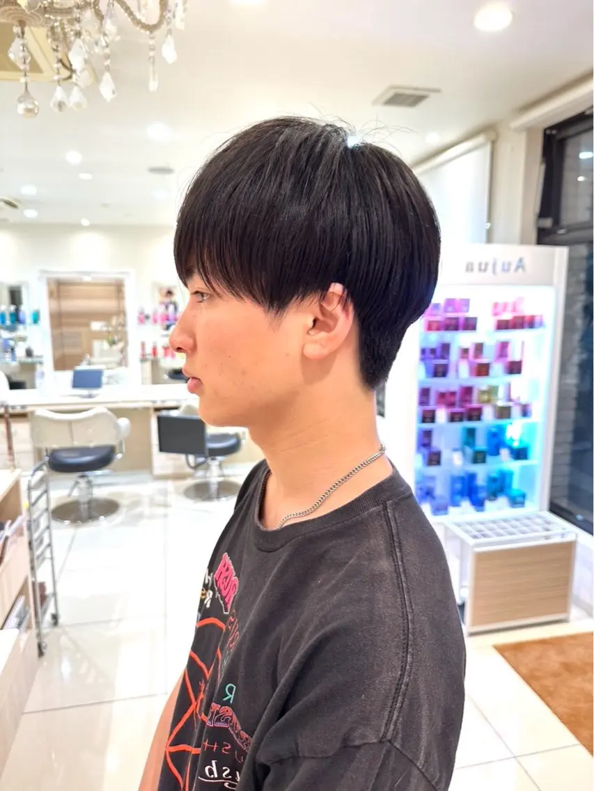 ショート メンズ マッシュ 髪質改善/縮毛矯正 /菊島樹希のヘアスタイル