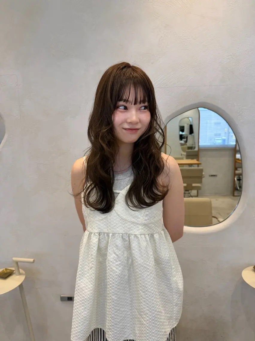 ロング カラー カット ヘアカラー 桑本 さと子のヘアスタイル
