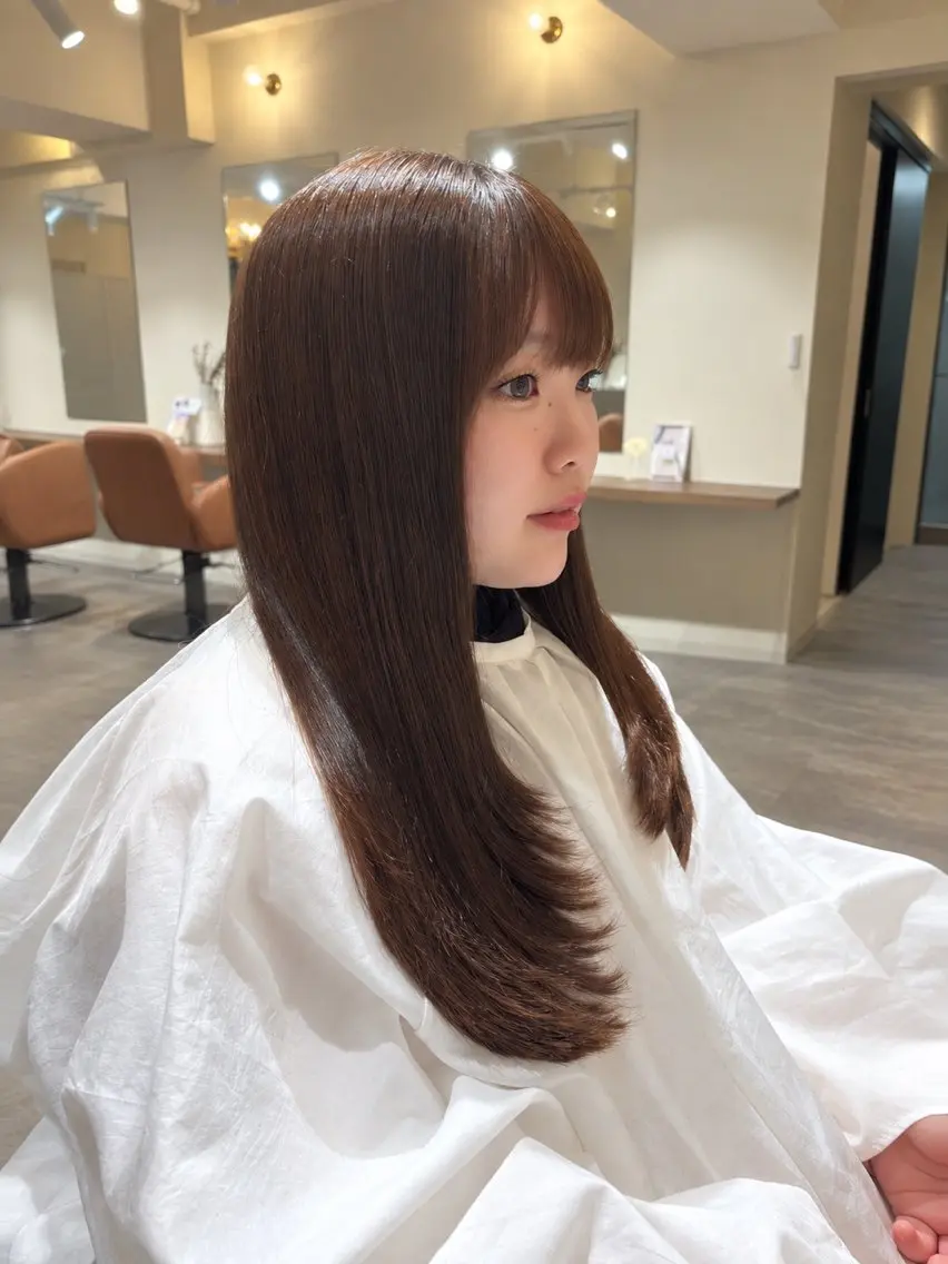 ロング 森本 麻比のヘアスタイル