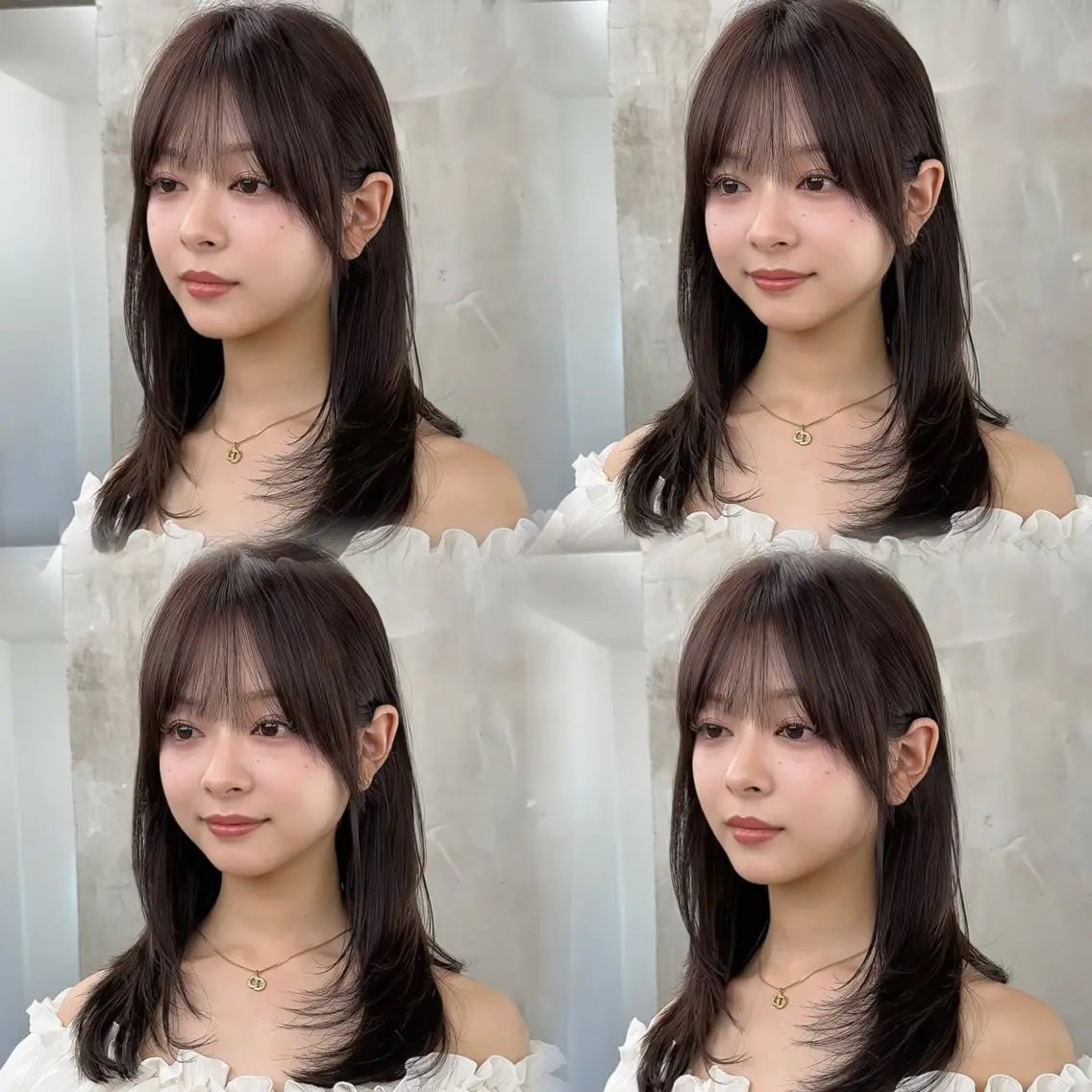 セミロング カラー 顔周りカット レイヤーカット 柔らかいレイヤー🌿 大人ヘア/みっきーのヘアスタイル