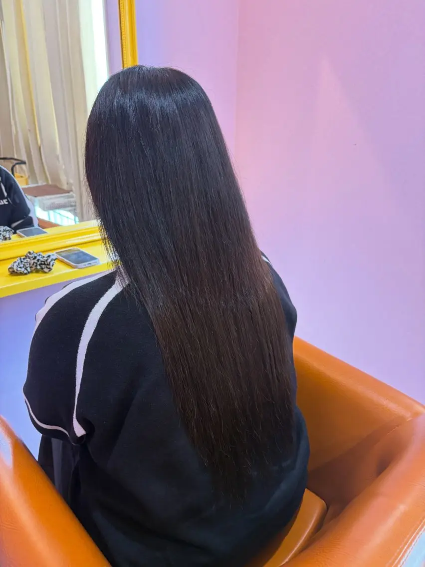 ロング NON ちび編み・シールのヘアスタイル