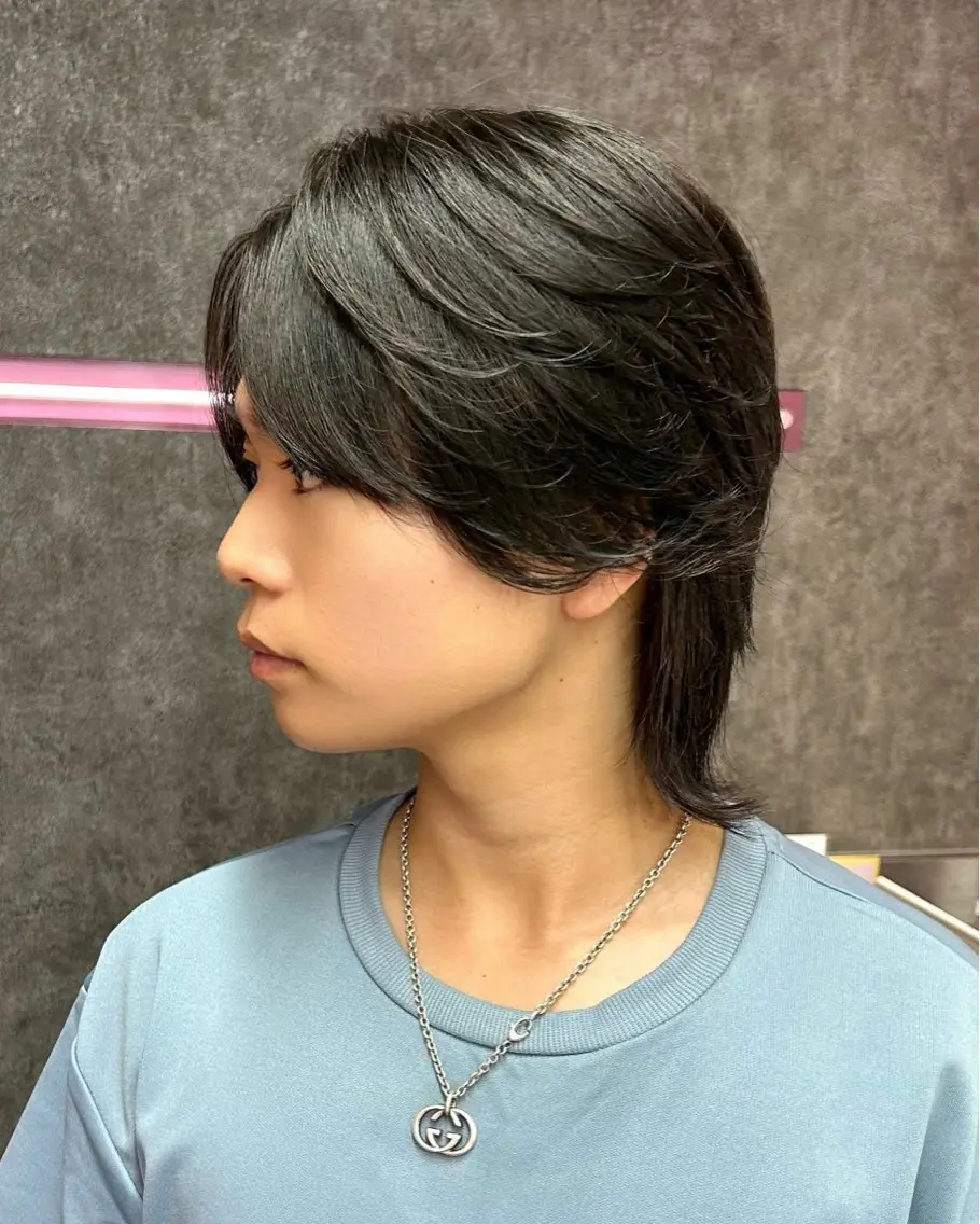 ミディアム メンズ カット ヘアセット メンズスタイリスト 前田雄輝のヘアスタイル