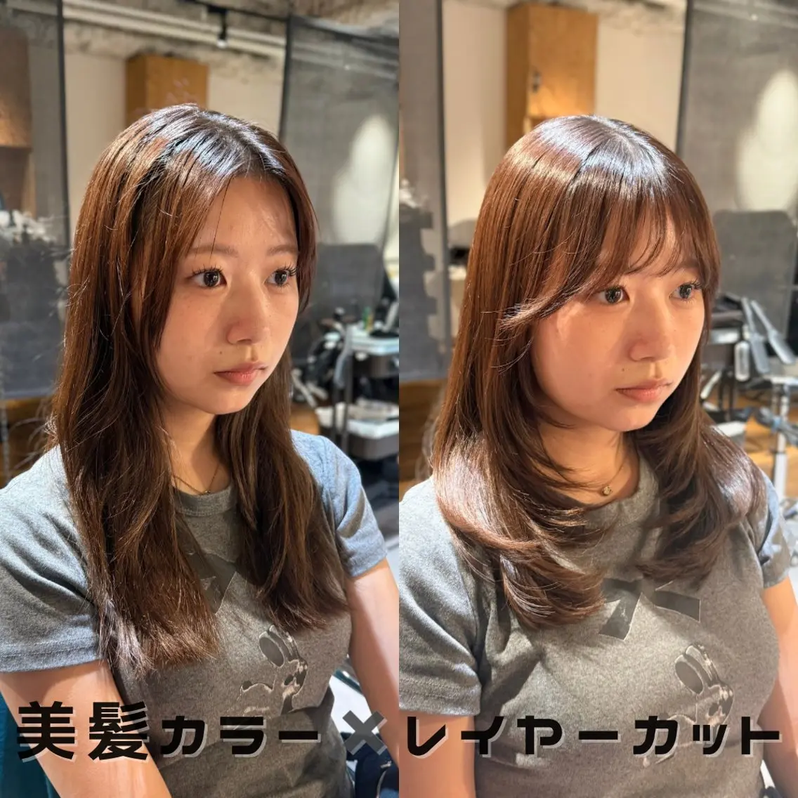 ロング レイヤーカット 艶髪/矯正/髪質改善 ヘアアレンジ/西梅田のヘアスタイル