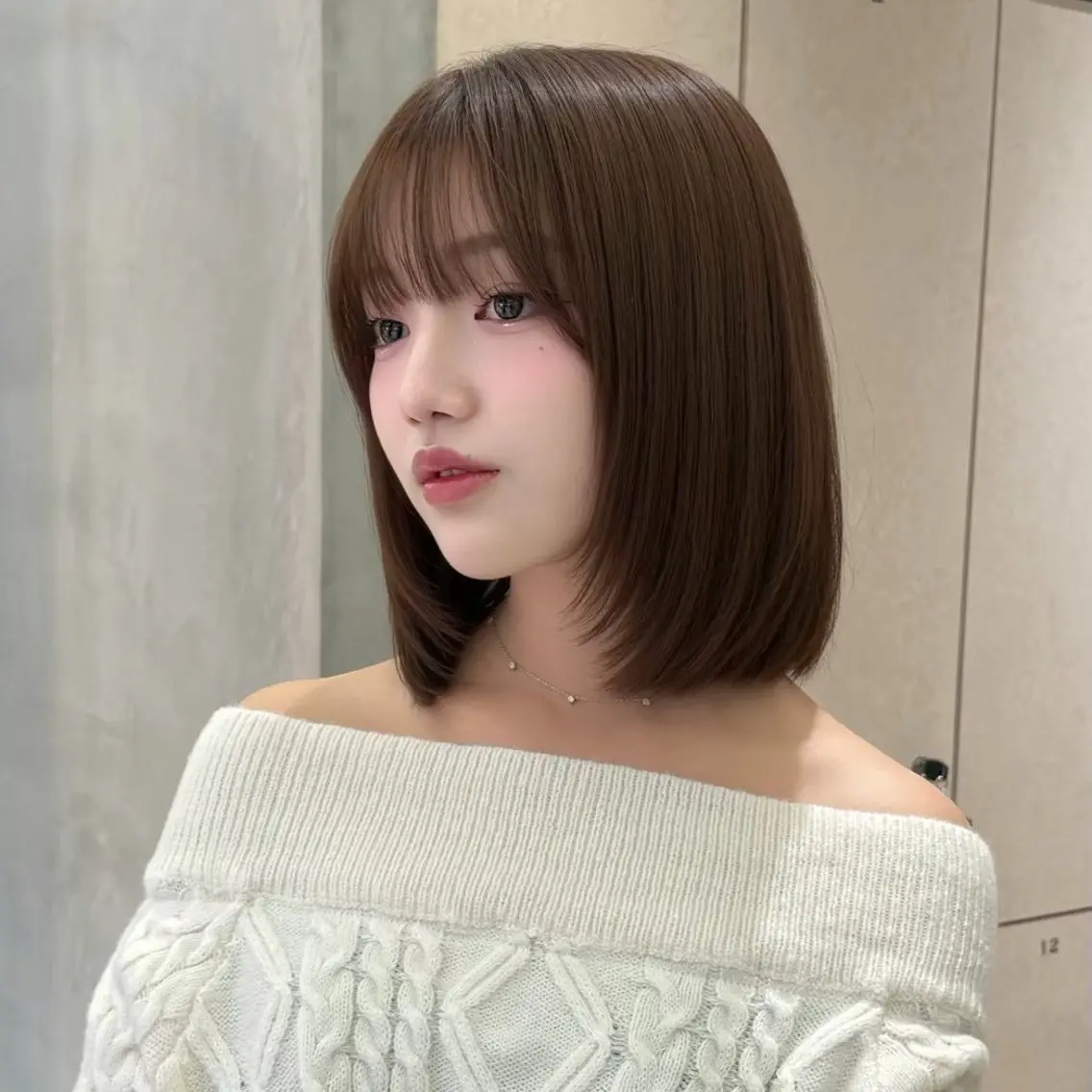 ミディアム カラー ヘアカラー モデル募集中🍒 縮毛矯正✨Runaのヘアスタイル
