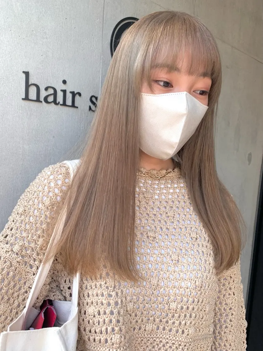 ミディアム カラー のぞみ🎀 /ブリーチ/表参道のヘアスタイル