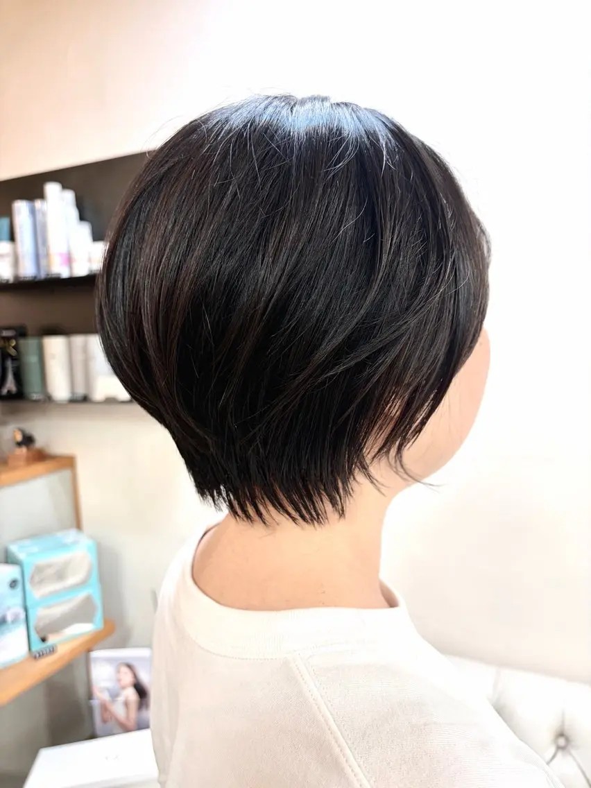 ショート レイヤー×透明感 カラー🤍MAOのヘアスタイル