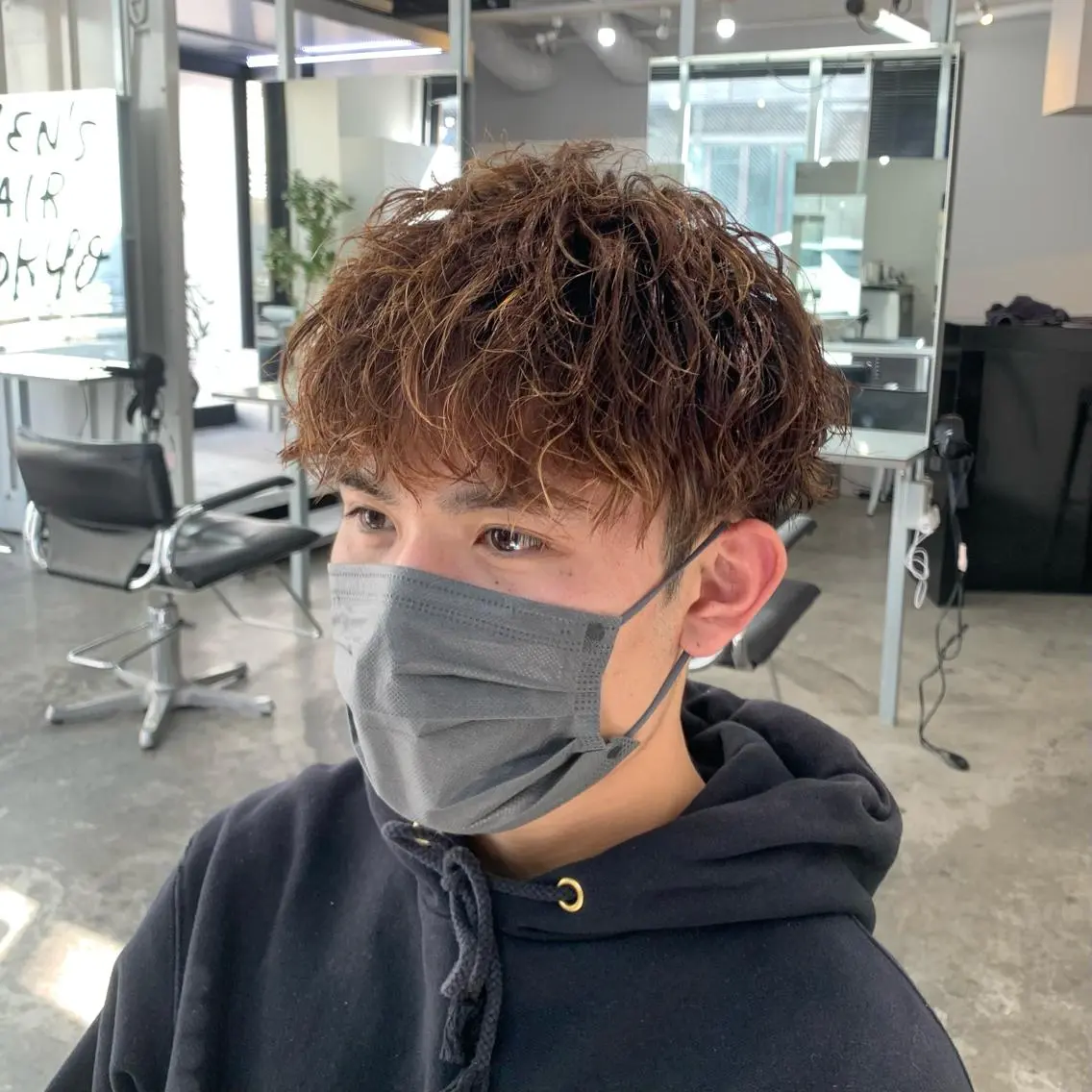 ショート パーマ メンズ マッシュ カット パーマ メンズ特化美容師/ 藤戸 椋のヘアスタイル