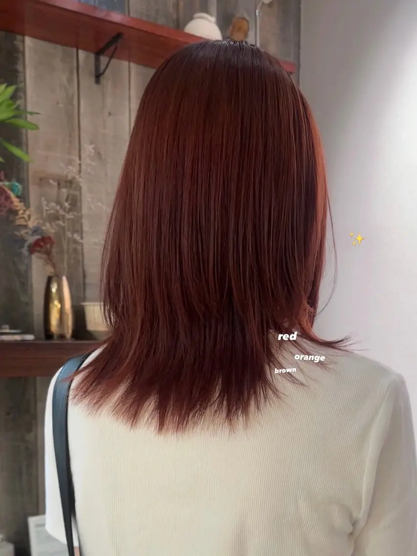 ミディアム カラー 暖色カラー/レイヤー 🌙 オノユリカのヘアスタイル