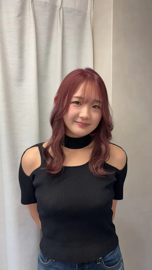 ミディアム カラー ブリーチ ヘアカラー 畑中 夢のヘアスタイル
