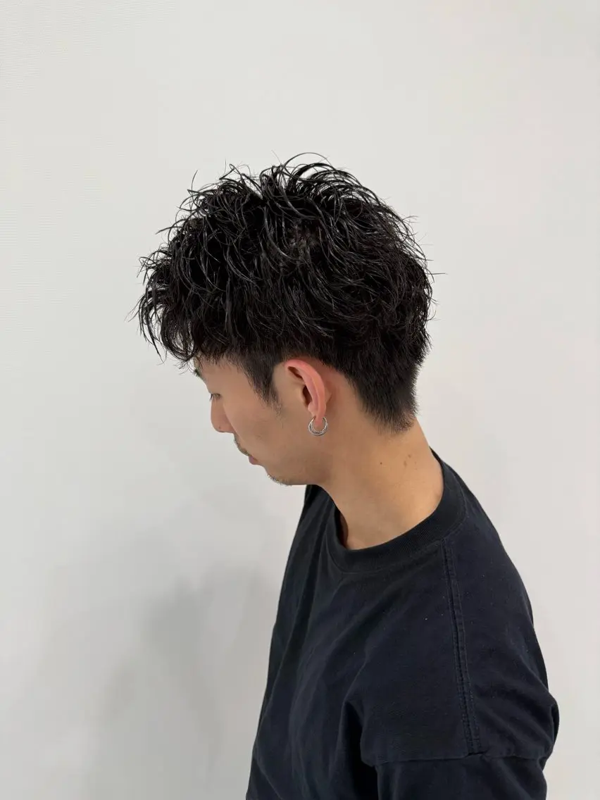 ショート メンズ メンズパーマ カット パーマ 韓国ヘア 野々山 ゆうとのヘアスタイル