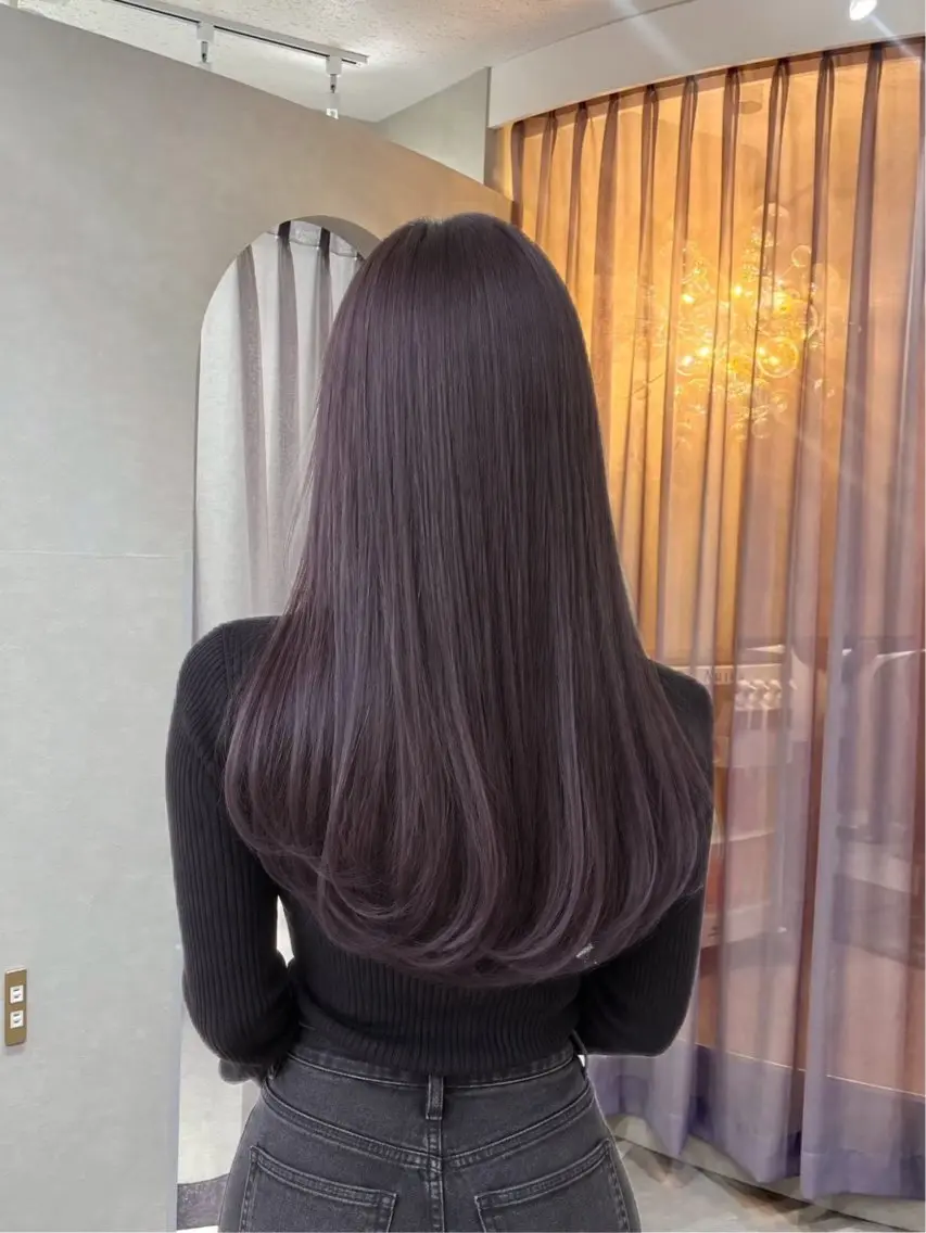 ロング 髪質改善 レイヤーカット トリートメント カット トリートメント ゆうな/レイヤー/ ラベンダー/髪質改善のヘアスタイル