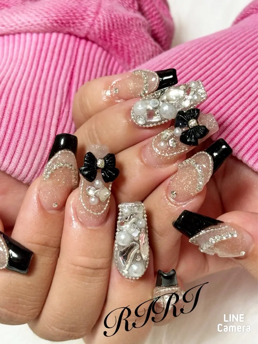 ネイル フレンチネイル ジェルネイル ロングネイル スカルプネイル シンプルネイル ハンドネイル riri オーナーのネイルデザイン