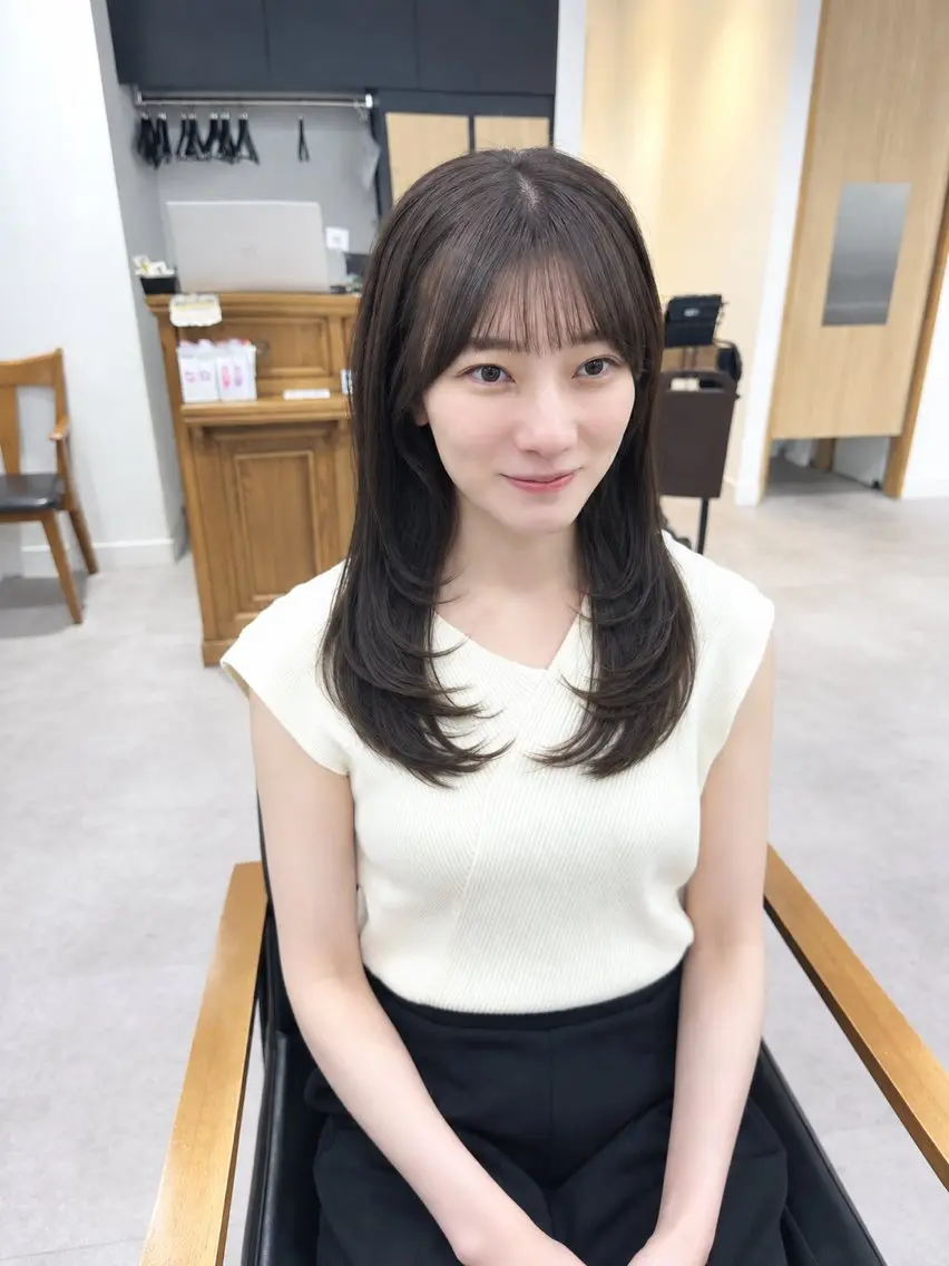 ロング カラー パーマ ヘアアレンジ メンズ キッズ カット 縮毛矯正 骨格補正カット/ レイヤー🌿JUNのヘアスタイル