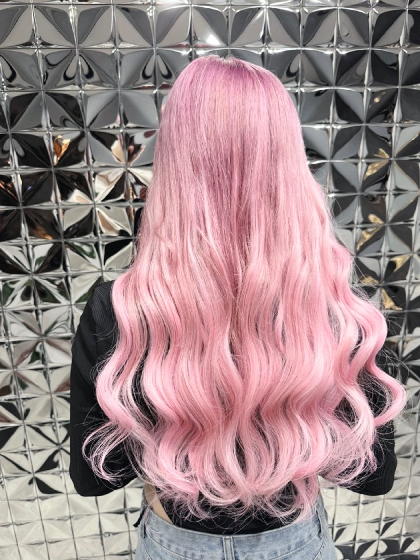 ロング カラー シールエクステ ブリーチ ケアブリーチ ダブルカラー エクステ Lovestasy 京都河原町店のヘアスタイル
