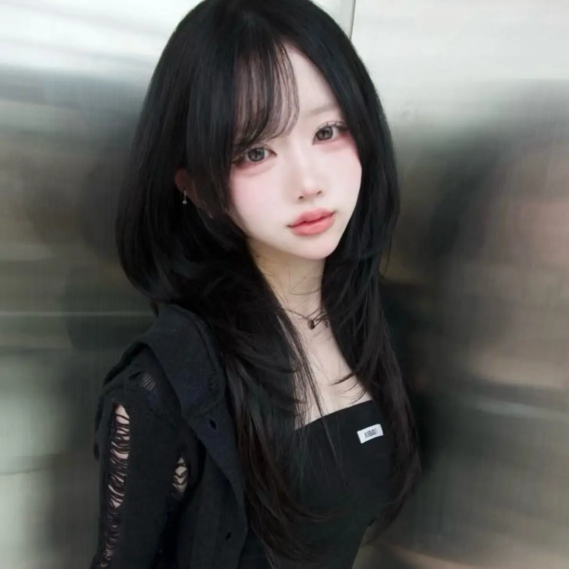 セミロング くびれヘア 顔周りカット ハイレイヤー 韓国風ヘア レイヤーカット ヘアカラー トリートメント 上村 光希のヘアスタイル