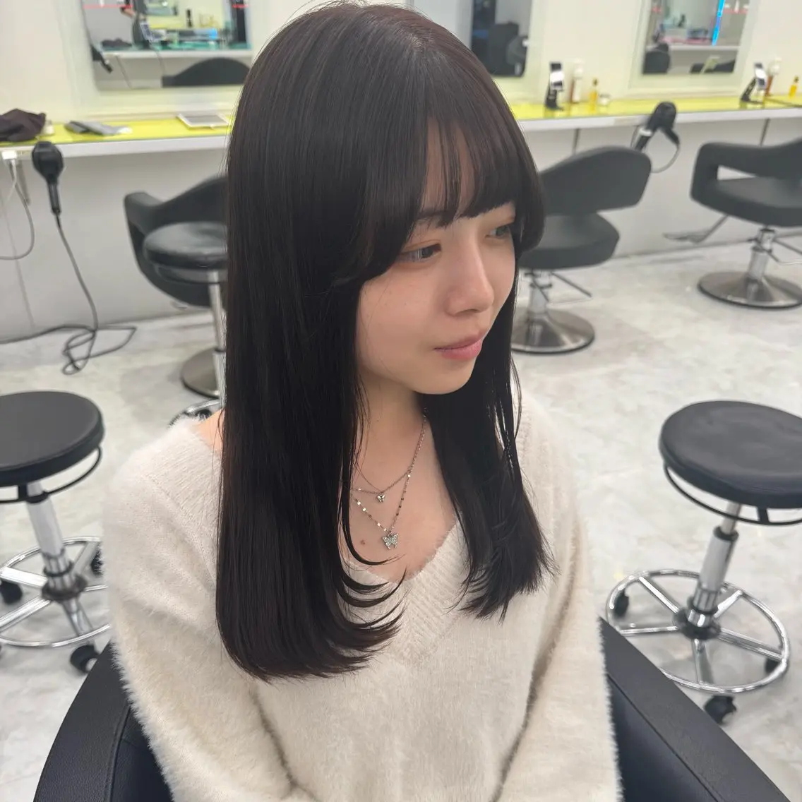 ロング カラー カットモデル 募集🎀SHIONEのヘアスタイル