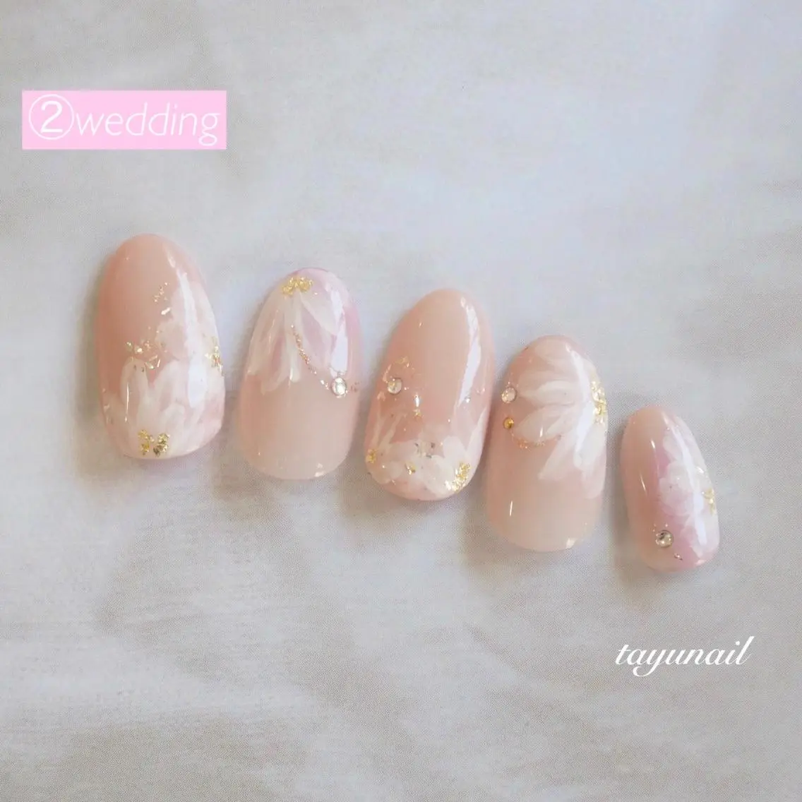 ネイル アートネイル ブルー フラワーネイル フットネイル スカルプネイル ネイルサロン 【たゆnail】のネイルデザイン