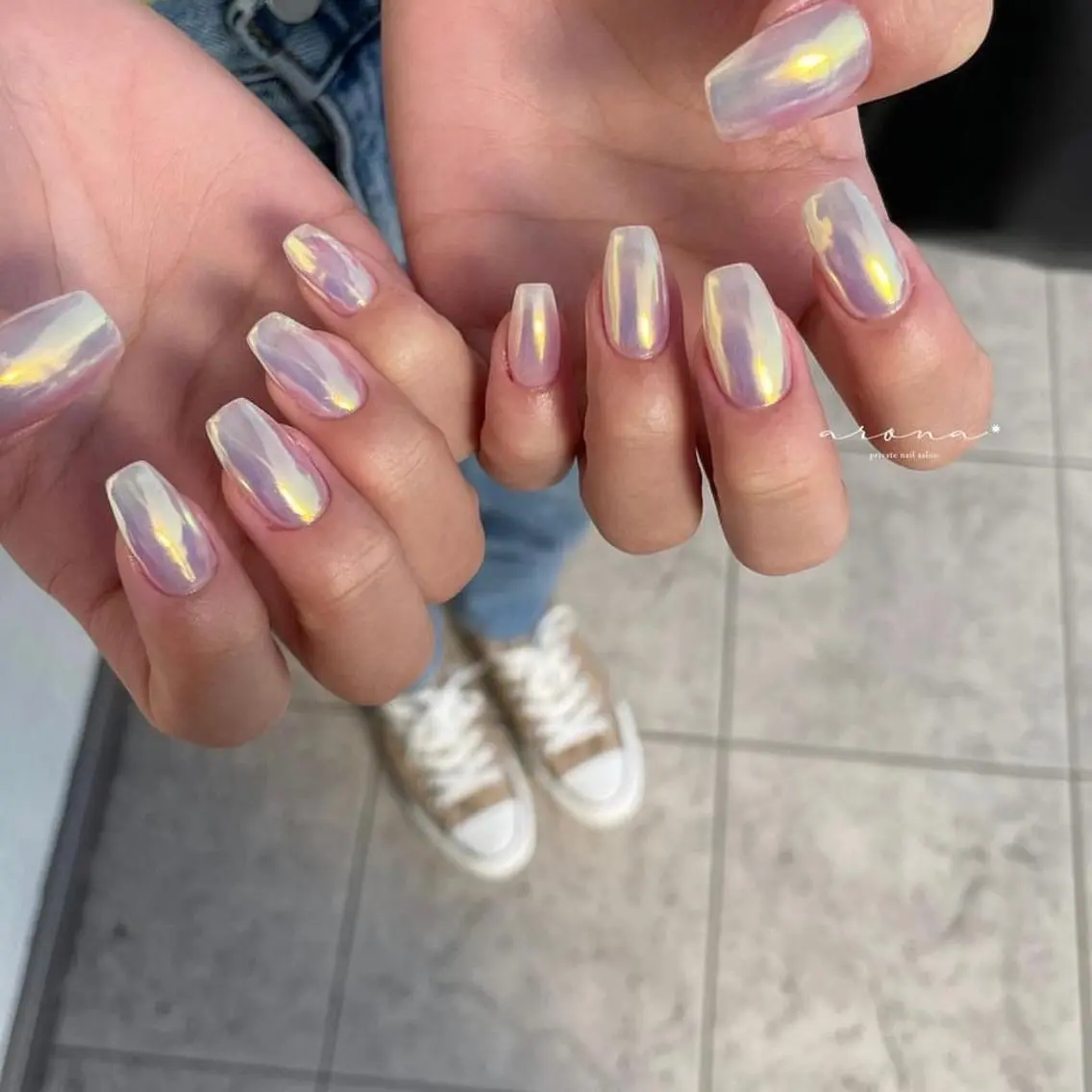 ネイル オーロラネイル nail salon ✷aronaのネイルデザイン