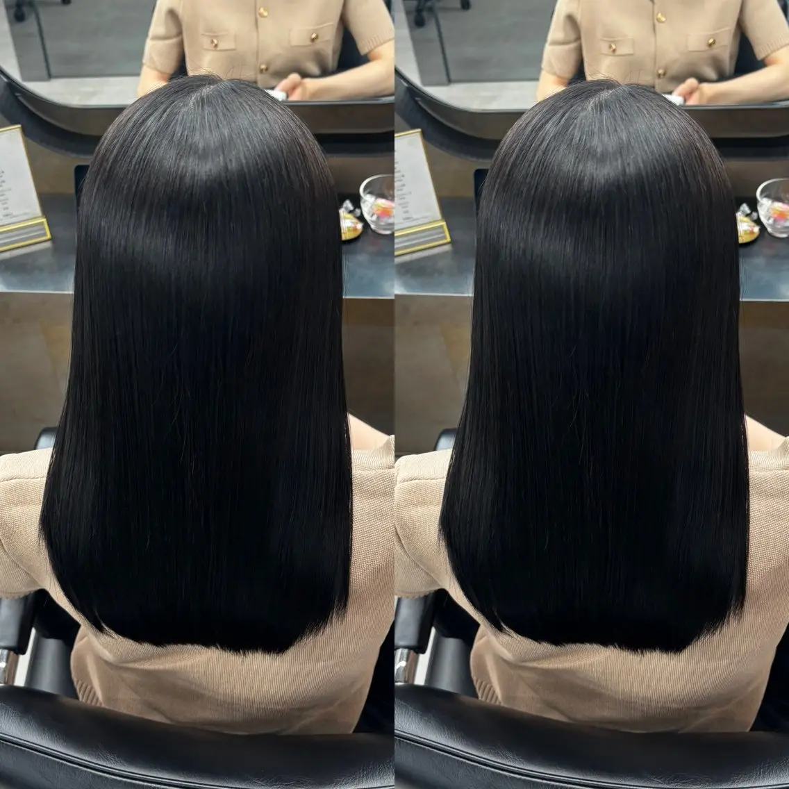 ロング カット ヘアカラー 縮毛矯正 トリートメント 今話題の艶髪矯正 美艶カラー/FUKAのヘアスタイル