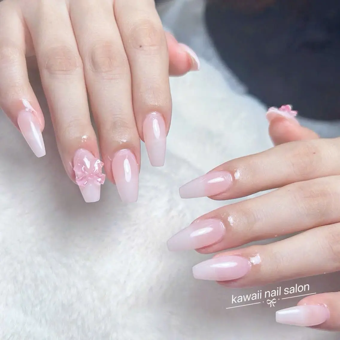 ネイル チークネイル ドット フレンチネイル 韓国ネイル レース Kawaii _Nailのネイルデザイン