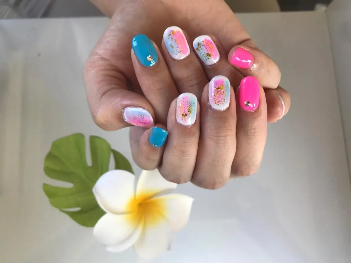 ネイル ハンドネイル Mana‪ ‪·͜· ❤︎‬のネイルデザイン