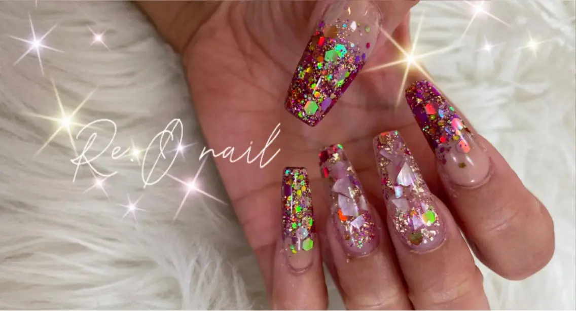ネイル スカルプネイル 夏ネイル Re:Ø nail 🩵TSUJIのネイルデザイン