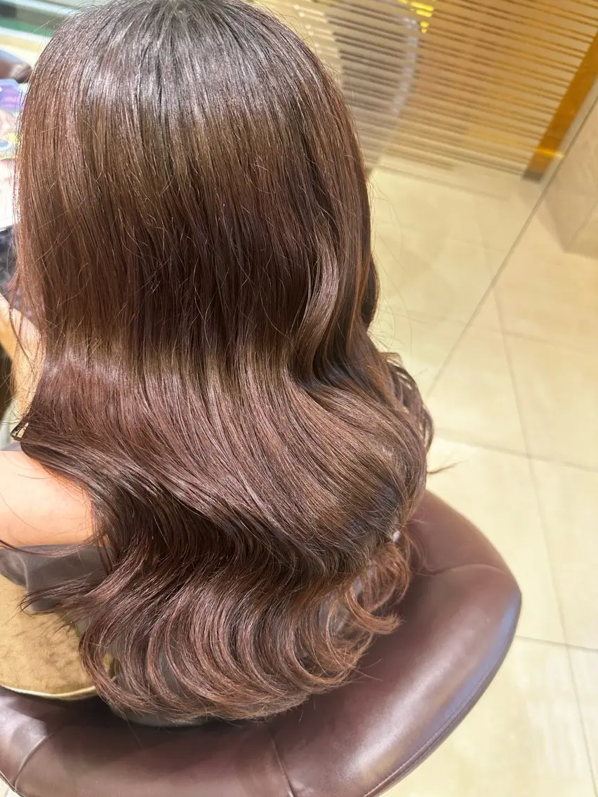 ロング カラー ヘアアレンジ ヘアカラー トリートメント SANA/ツヤカラー /カット大船のヘアスタイル