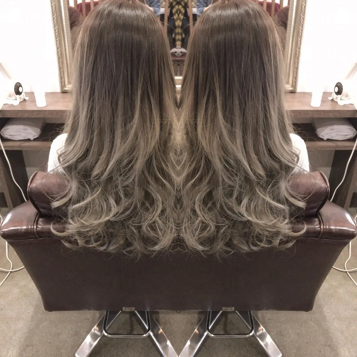 ロング カラー レイヤーカット匠 イソザキノリユキのヘアスタイル
