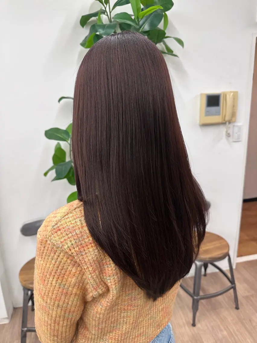 ロング カラー カット ヘアカラー トリートメント 渡辺 鴻江のヘアスタイル