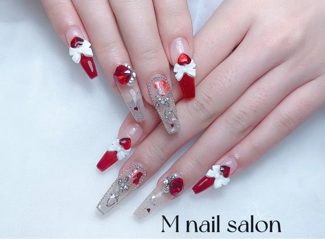 ネイル ハンドネイル M🌷nail 長さだし専門店のネイルデザイン