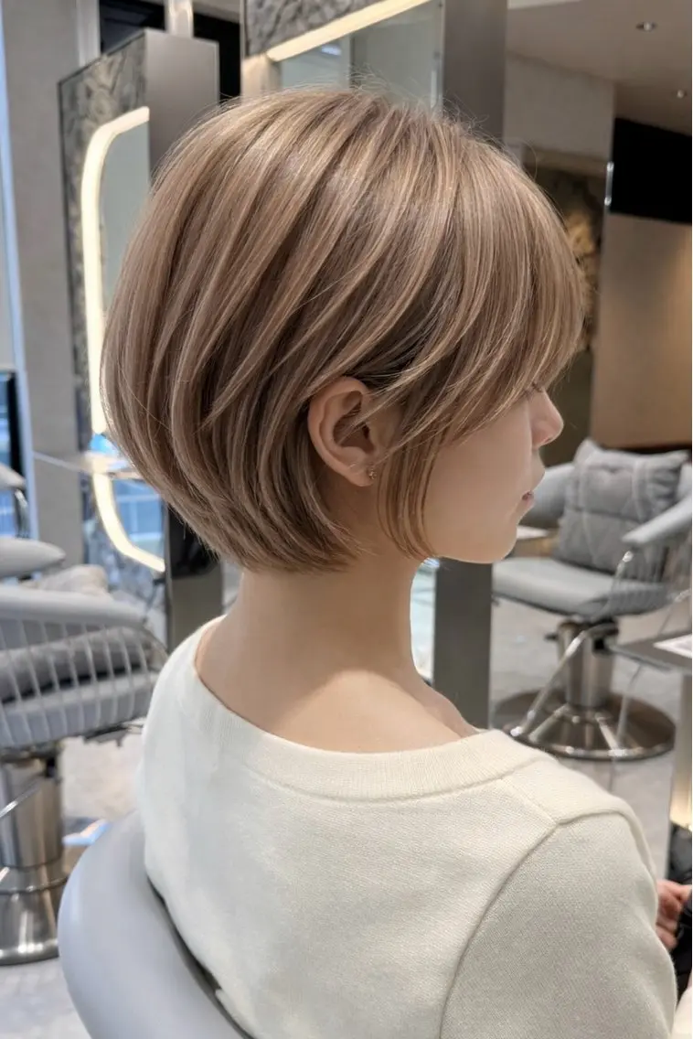 ショート カラー カット ヘアカラー トリートメント Aster 店長 れおんのヘアスタイル