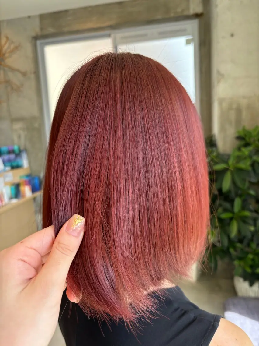 カラー ブリーチ ブリーチなしカラー 竹俣 千夏のヘアスタイル