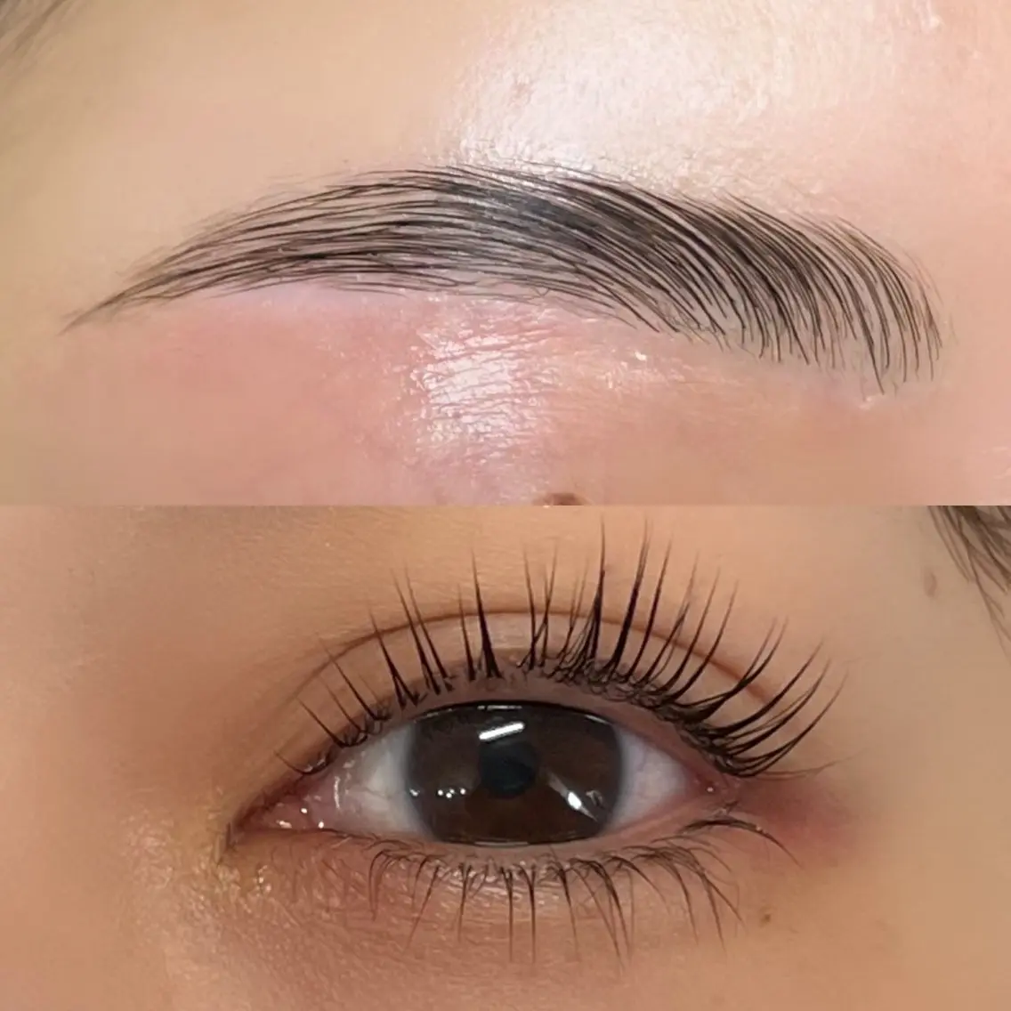 🍑ハリウッドブロウ＆パーマセット🍑　　　　　　　　　　　眉毛もまつ毛も同時に綺麗にします✨の写真