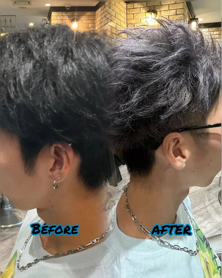 ショート カラー メンズ メンズハイトーン スパイキーショート ハイトーンカラー ショートヘア Monan渋谷 YUUKIのヘアスタイル