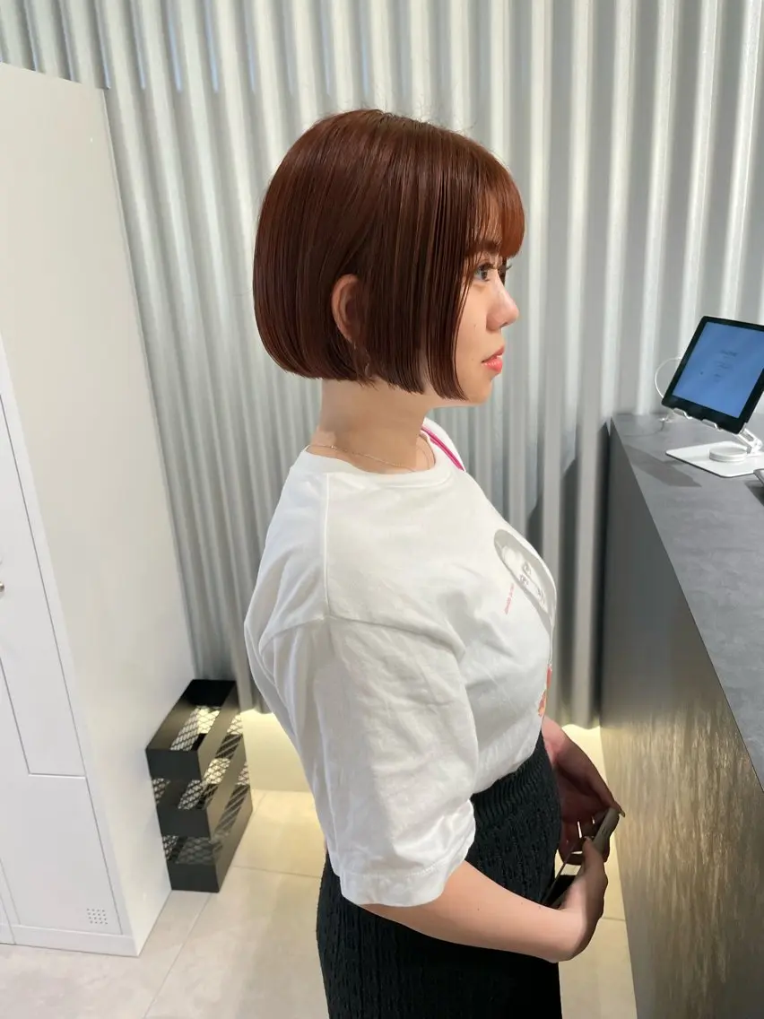 ミディアム カット ヘアカラー トリートメント minatsu 東京の技術を京都でのヘアスタイル