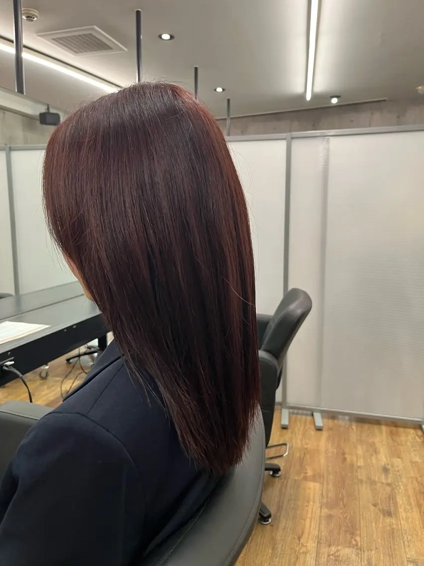 セミロング カラー 永井 脩弥のヘアスタイル