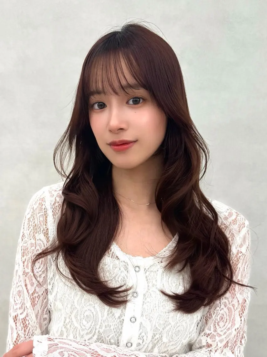 ロング 顔周り🇰🇷韓国 レイヤー/いづみ💞のヘアスタイル