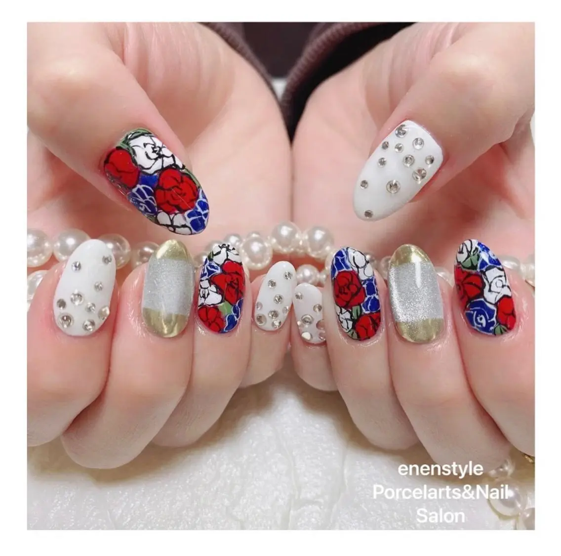 ミディアム ネイル 🐾enen style 🐾のネイルデザイン