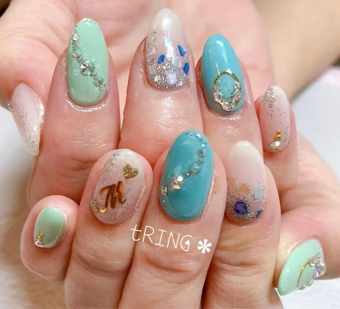 ネイル ハンドネイル tRING＊ しいの木台のネイルデザイン