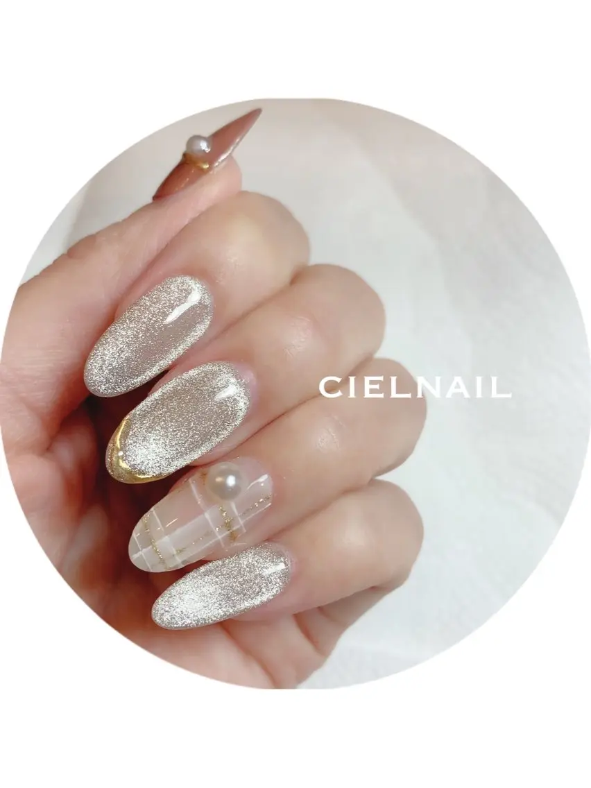 ロング ハンドネイル cielnail 祇園のネイルデザイン
