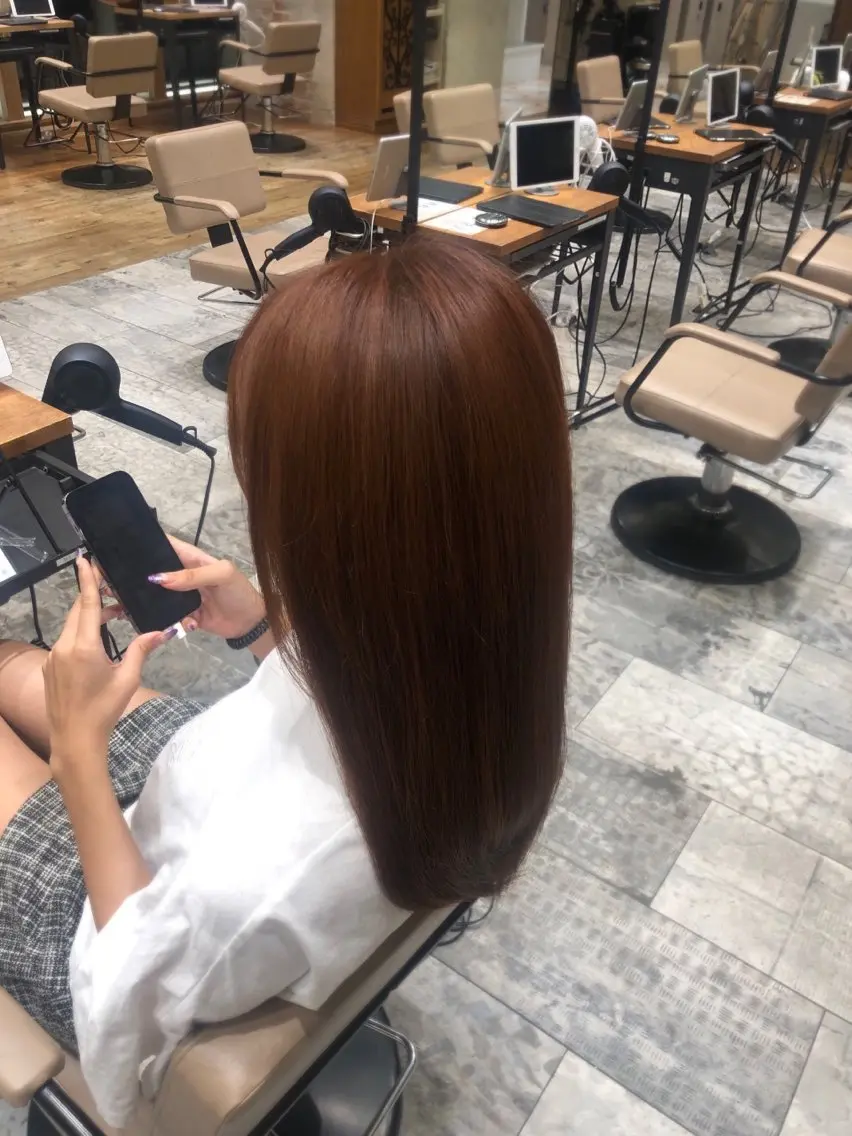 ロング カラー 新宿/透明感カラー/ 髪質改善/早野大空のヘアスタイル