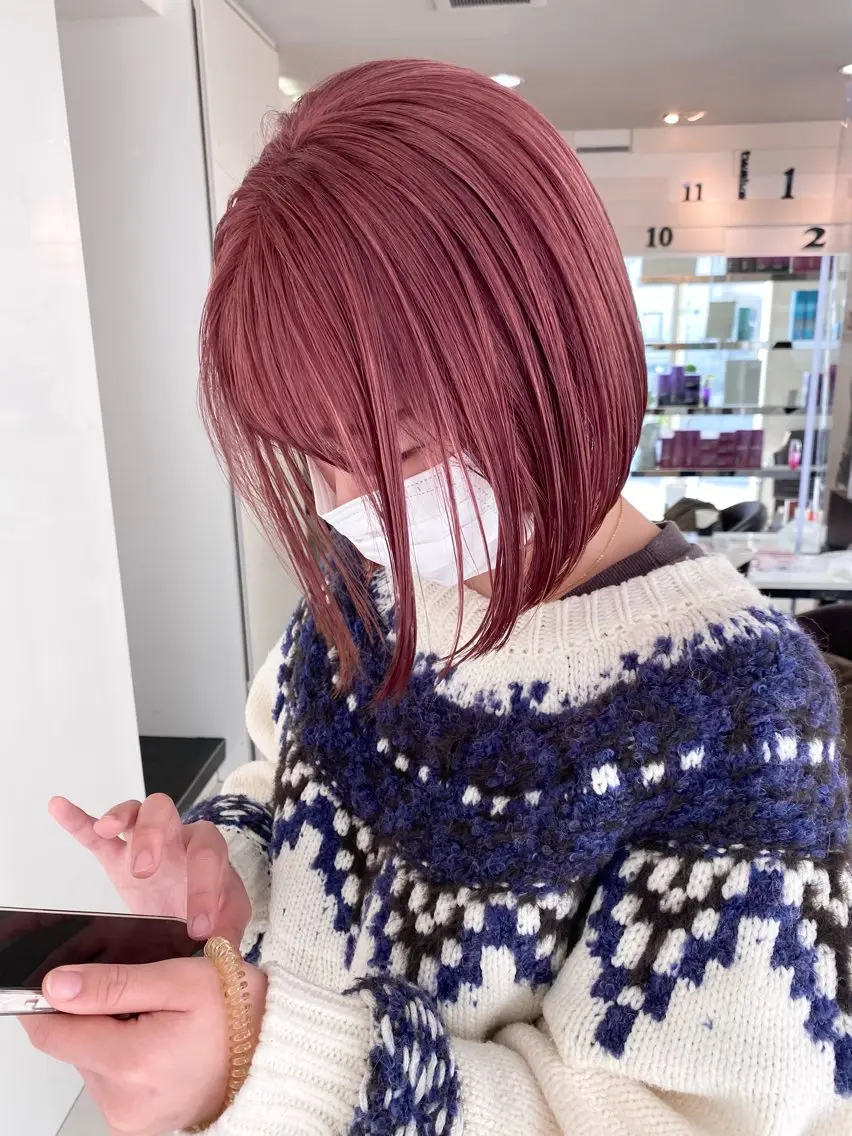 カラー ヘアカラー rio/ボブ /ブリーチカラー🫧のヘアスタイル