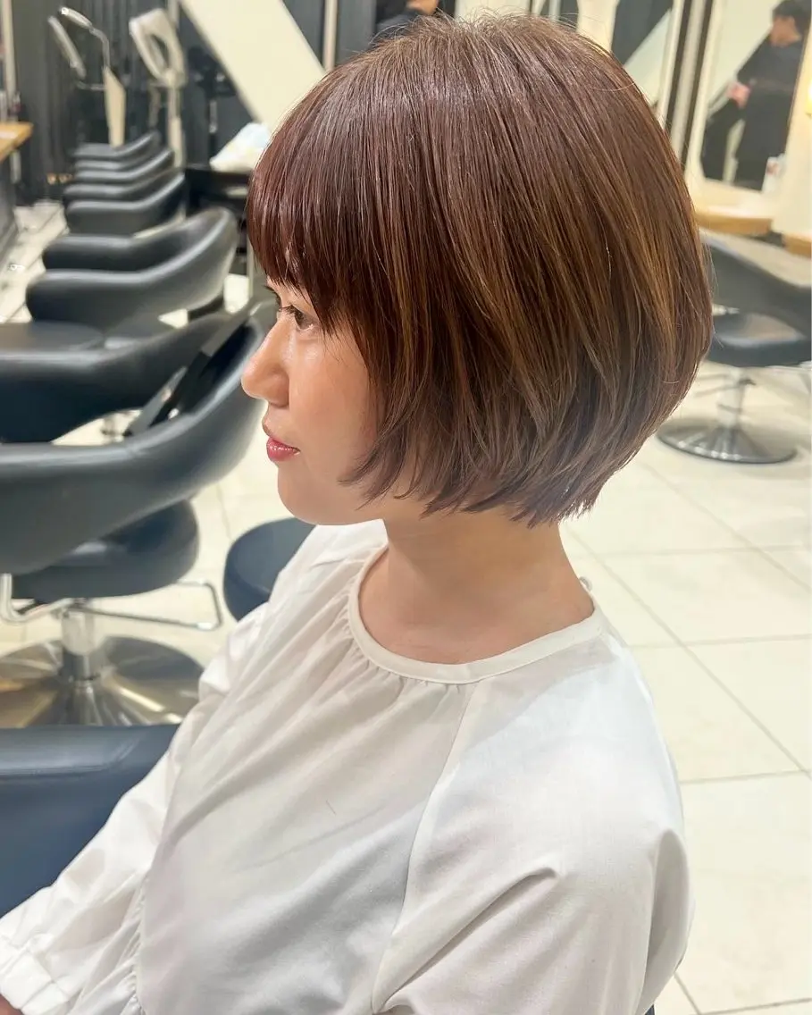 ショート ショートレイヤー 顔まわりレイヤー レイヤーカット ショートヘア 原田 紗莉奈のヘアスタイル