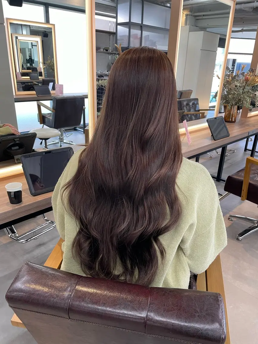 ロング ヘアカラー トリートメント 髪質改善カラー🫧 横浜/liberteのヘアスタイル