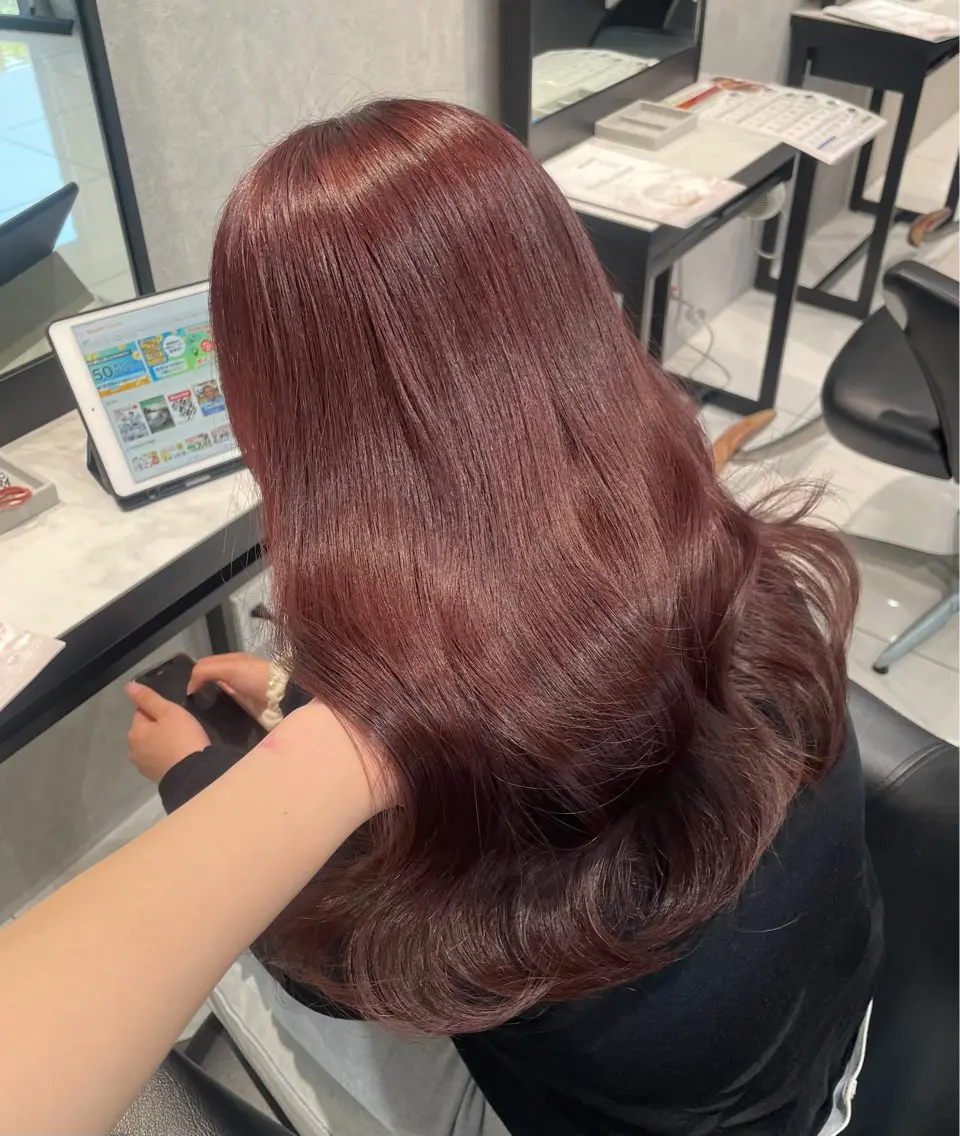 カラー ブラウンカラー ローズカラー ローズブラウン ヘアカラー トリートメント マツエク/マツパ /カラー🎀hanaのヘアスタイル