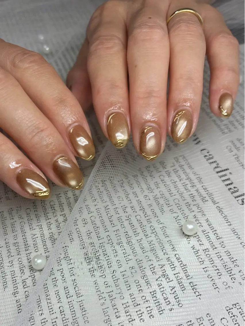ネイル マグネットネイル ニュアンスネイル shiki_nail 🪐のネイルデザイン