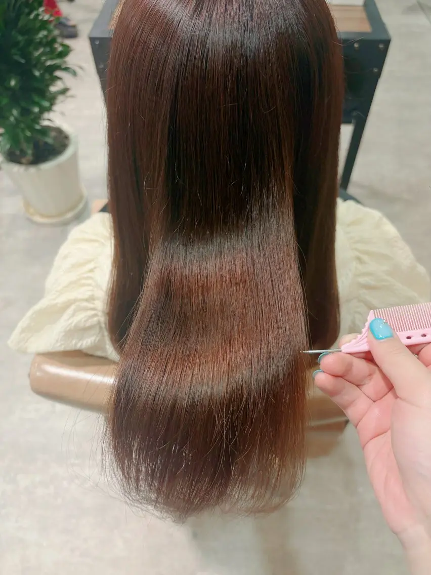ミディアム カラー ヘアカラー 佐伯 美麗のヘアスタイル