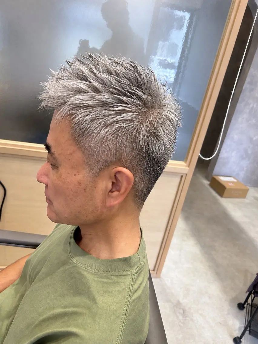 ショート メンズ カット ヘアカラー トリートメント ヘッドスパ 久木原 ゆりのヘアスタイル