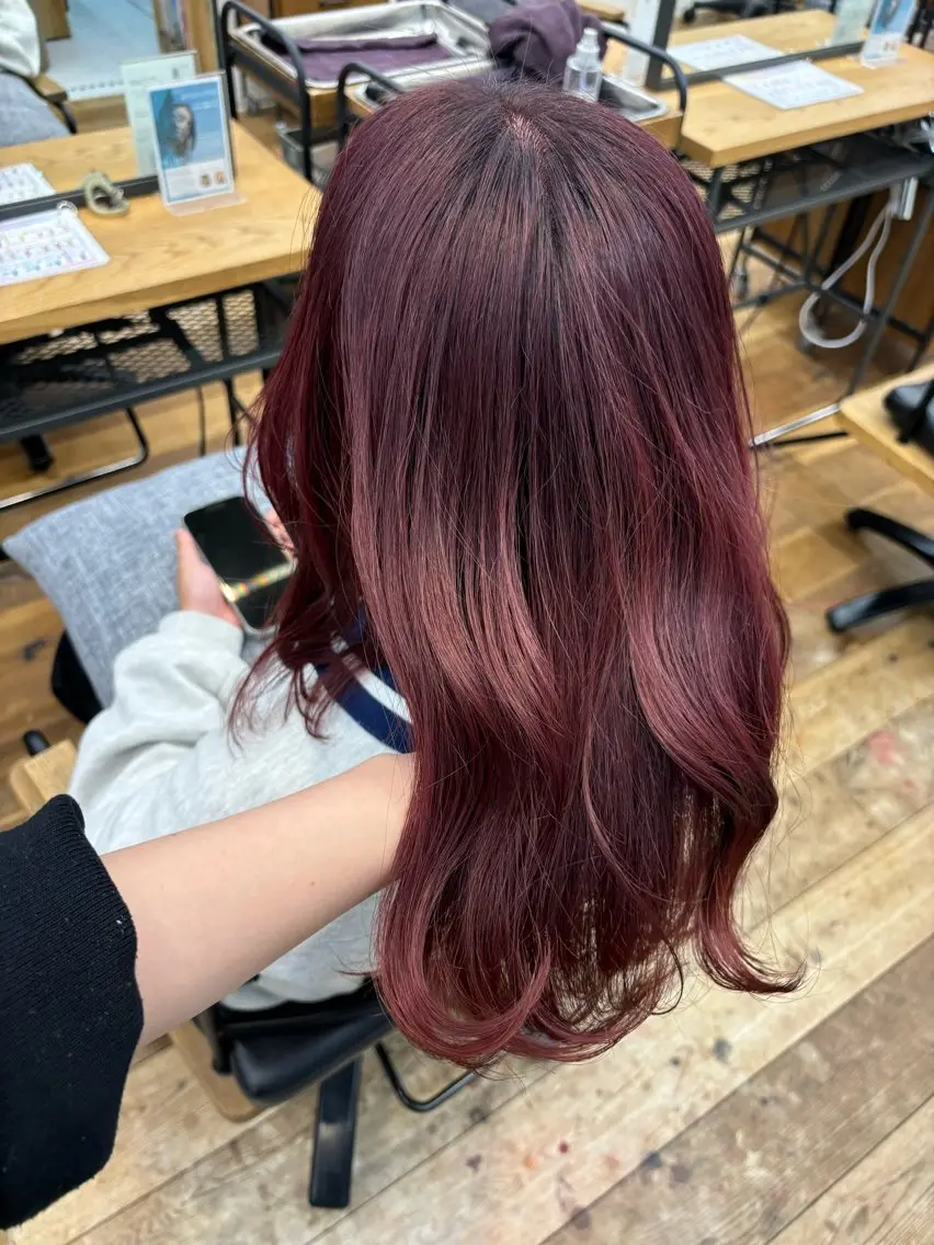 セミロング ヘアカラー トリートメント よこやま なぎさのヘアスタイル