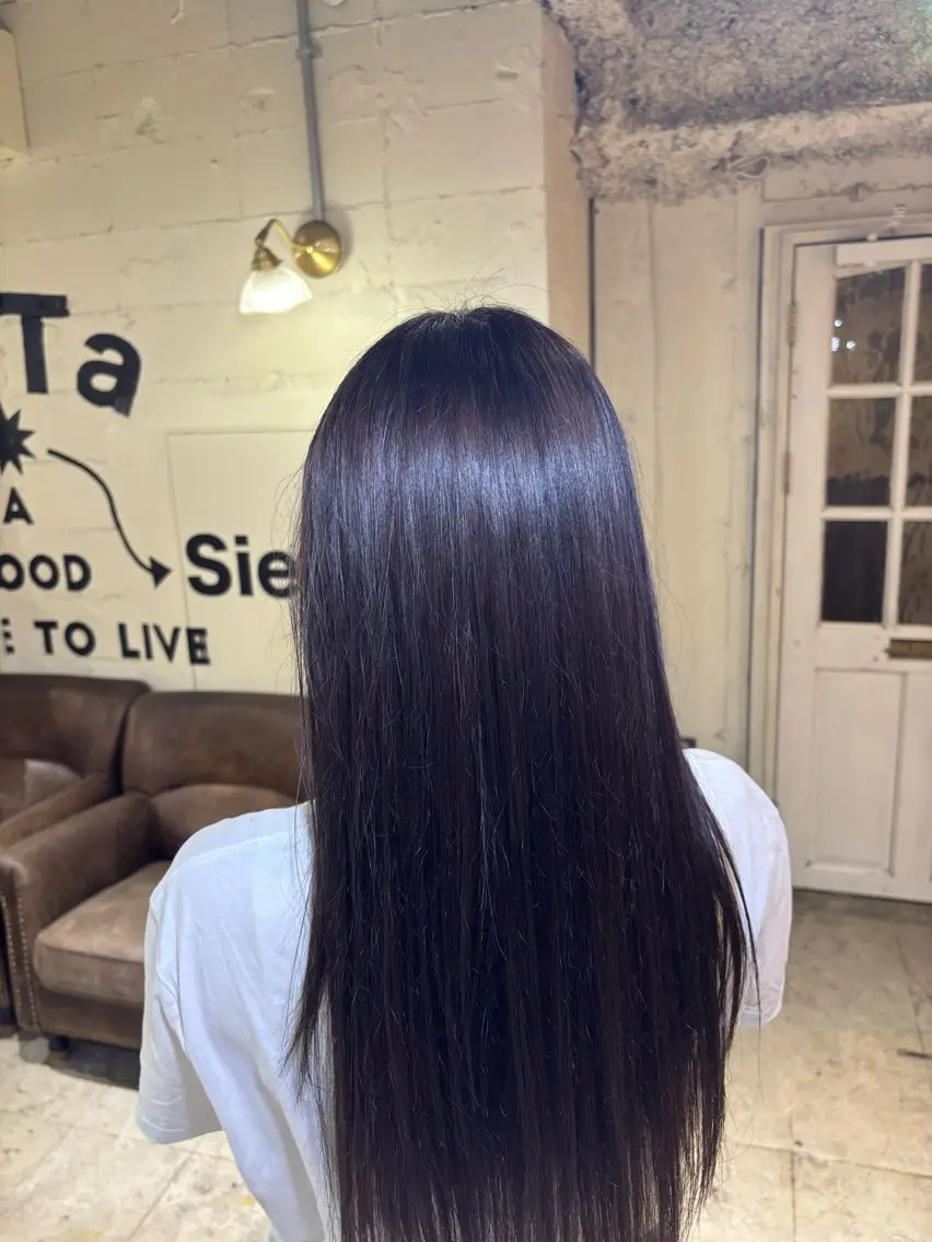 『🌀一気にお悩み解決✨』 🌀ストレートパーマ+ワンカラー+1 steptreatment🩵の写真
